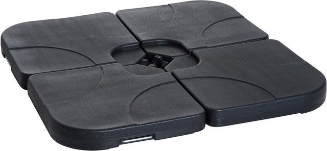 Outsunny Gewichte für Sonnenschirmständer aus HDPE und Metall, Schwarz, B/T/H: 50 x 50 x 7,5 cm - Bild 1