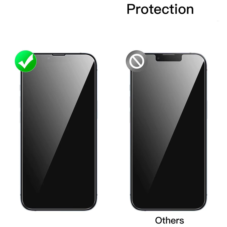 3er-Set NYFundas Displayschutzfolie aus gehärtetem Glas für iPhone 16e, 16, 15 Pro Max, 14 Plus, 13 Mini, 12, 11 und SE in Transparent - Bild 2