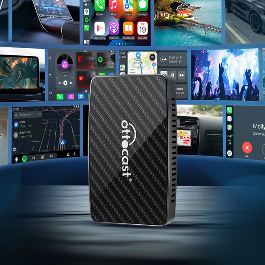 OTTOCAST Play 2 Video Pro Wireless Android Auto und CarPlay Adapter in Schwarz mit Netflix und IPTV Unterstützung - Bild 5