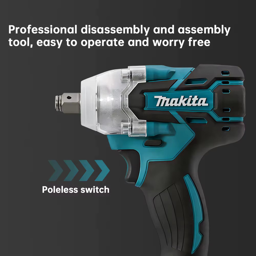 Makita DTW285 18V Akku-Schlagschrauber mit bürstenlosem Motor und 280 Nm Drehmoment, 1/2-Zoll-Stecknuss, kompatibel mit Makita 18V LXT Akkus - Bild 2