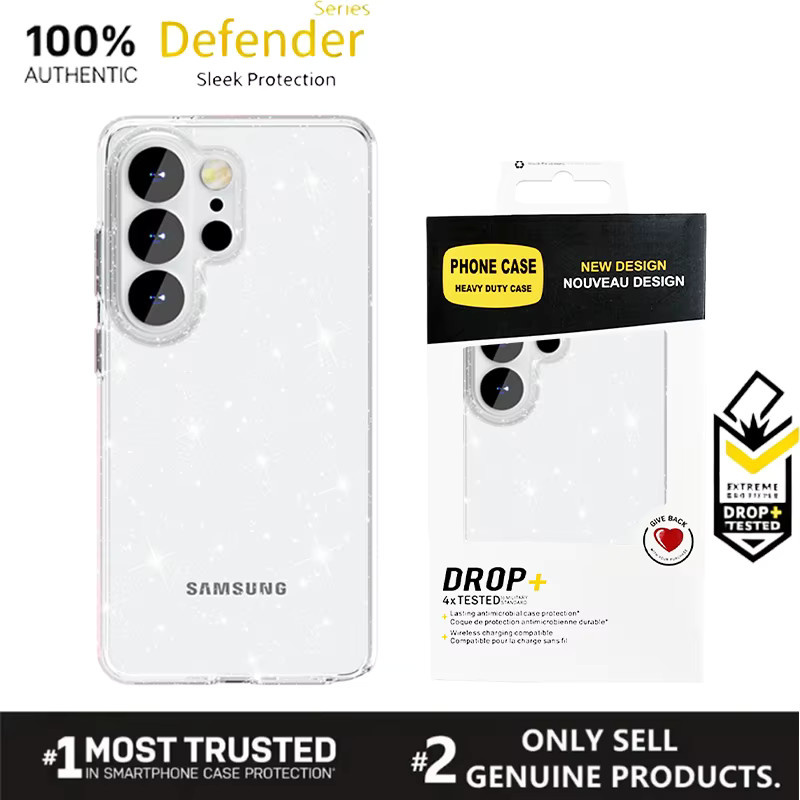 OTT-Box Symmetrische Transparente Glitzer-Schutzhülle für Samsung S26 S25 S24 S23 Plus Ultra A57 A37 A17 A56 A36 A26 A16 Sturzsicheres Phone Case - Bild 2