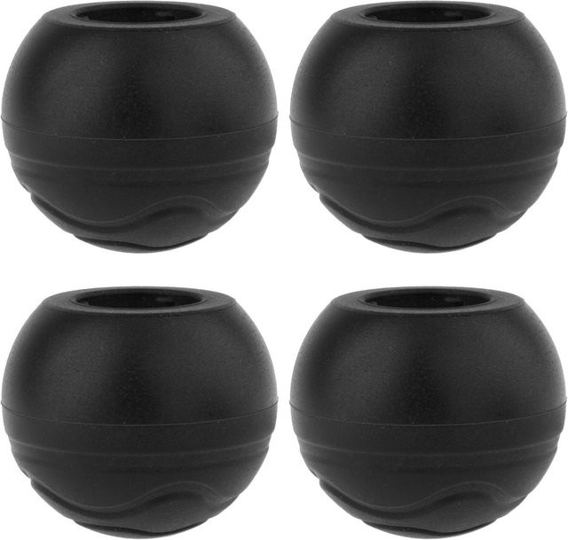 fityle Stuhlbeinabdeckungen und Tischbeinfüße in Schwarz aus Kunststoff, 4er-Set Bodenschutz für Campingklappstühle und Möbel - Bild 1
