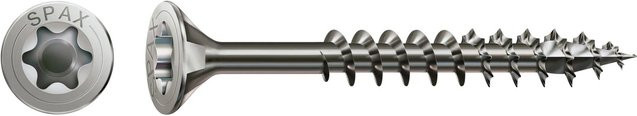 Spax Senkkopf Universalschraube mit Torx-Antrieb aus Edelstahl in Silber, Durchmesser: 4 mm, Länge: 25 mm, 200 Stück - Bild 1