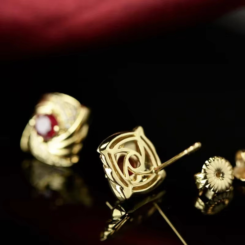 Huitan Ohrringe, Gold, Zirkonia, Damen - Bild 2