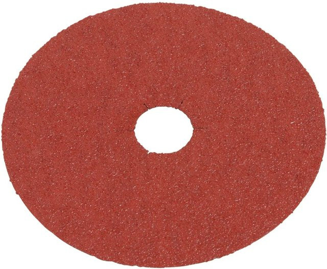 LUX-TOOLS Fiberscheibe für Metall, Durchmesser: 125 mm, Körnung 40, Rot - Bild 1
