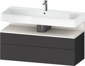 Duravit Waschtischunterschrank Qatego in Weiß und Grau, Wandmontage, B/T/H: 119 x 47 x 59 cm - Bild 1