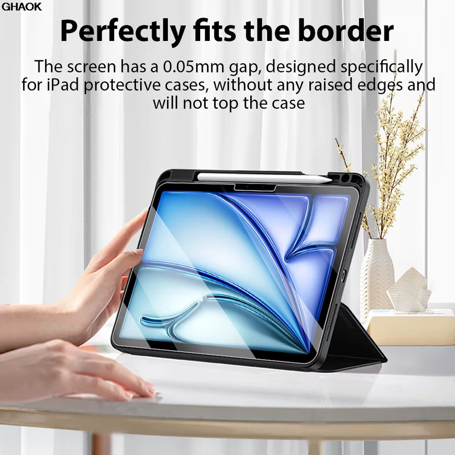 2 Stück Gehärtetes Glas Displayschutzfolie für Apple iPad Air 13 11 2025 11. Generation A16 10. Generation sowie iPad 12.9 7. 8. 9. Generation und Mini 6 7 in Transparent - Bild 4