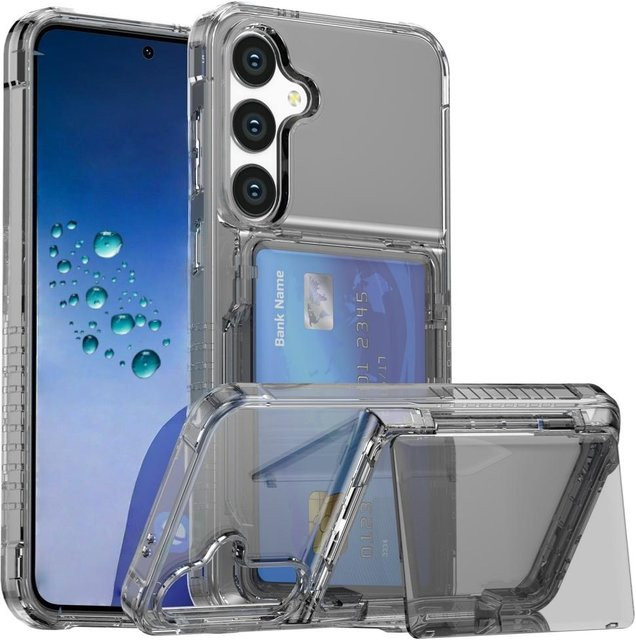 Transparente Portemonnaie Hülle mit Kreditkartenhalter und Ausweisfach für Samsung Galaxy S26 Ultra, S26 Plus und S26 - Bild 1