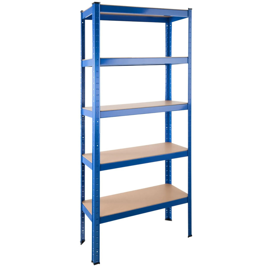 tectake Schwerlastregal mit 5 verstellbaren Böden in Blau, B/T/H: 75,5 x 30,5 x 172 cm - Bild 3