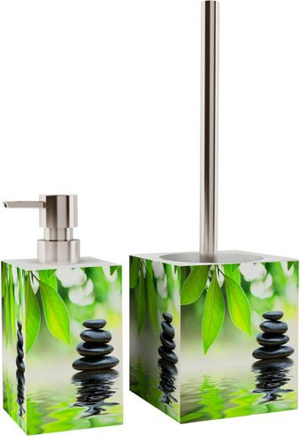 Sanilo WC-Bürste Harmony 2, Grün und Silber, Rechteckig, Höhe: 37 cm - Bild 1