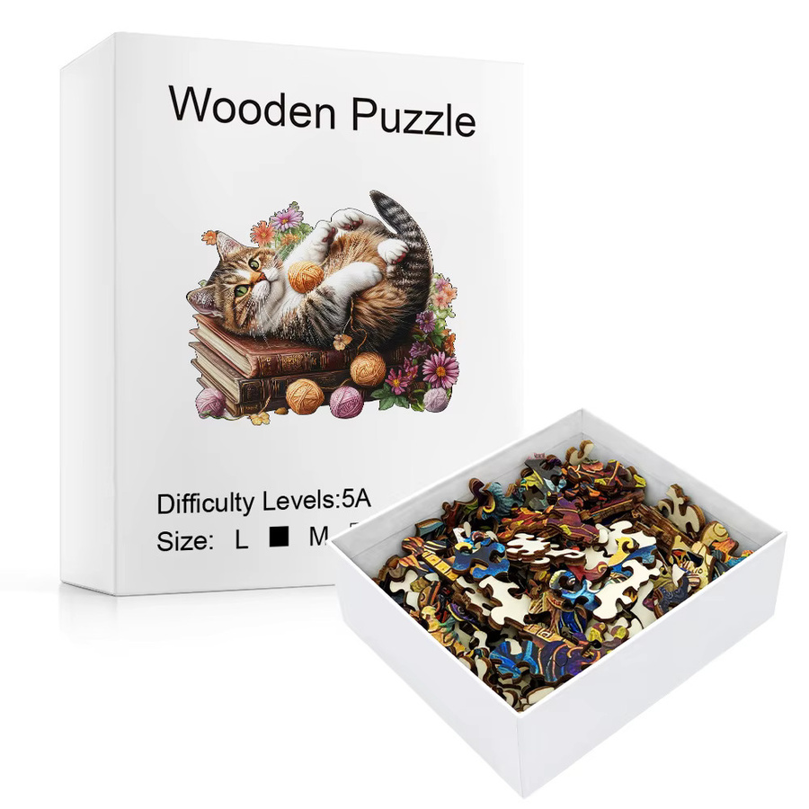 Supretty Katzenholzpuzzle, Tiere, Holz, Bunt / Mehrfarbig - Bild 4