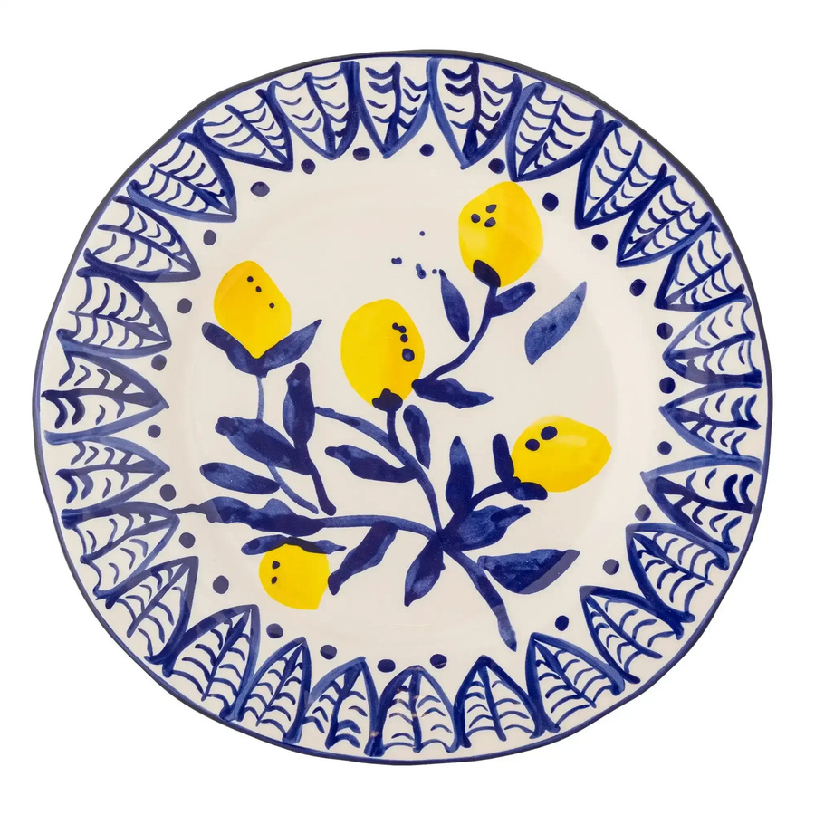 Bloomingville Teller aus Steingut in Blau Maxima Durchmesser: 27 cm - Bild 1