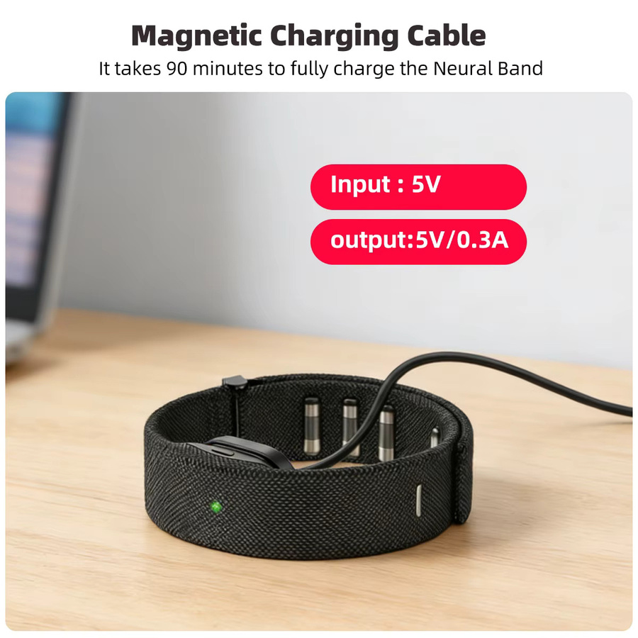 FONKEN Magnetisches Schnellladekabel für Meta-Brillen und Rayban Meta Display Neural Band in Schwarz - Bild 6