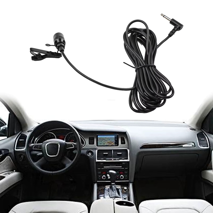 Unidirektionales Auto-Mikrofon für Navigationssysteme mit 3,5-mm-Clip-Klinkenstecker in Schwarz - Bild 2