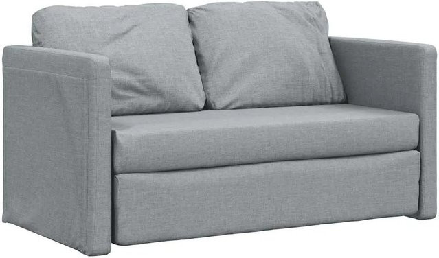 vidaXL Bodensofa mit Schlaffunktion in Hellgrau aus Stoff, B/T/H: 174 x 112 x 55 cm - Bild 1