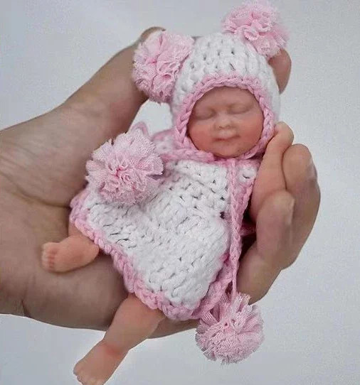 Miaio Micro Preemie Baby Girl Puppe, Silikon, Rosa / Pink - Bild 1