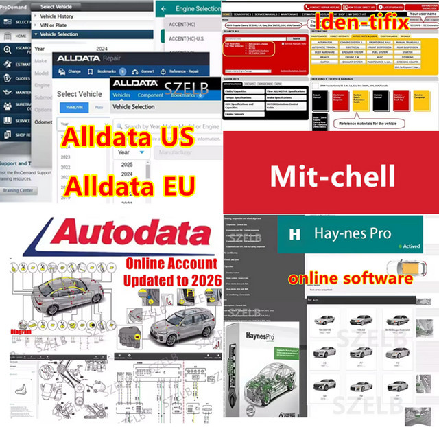 Alldata Online-Software 2026 für Fahrzeugreparaturen mit automatischem Update für PC, Webseite und Android - Bild 1
