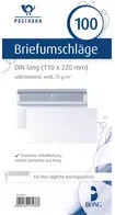 POSTHORN Briefumschläge DIN lang ohne Fenster, weiß, selbstklebend, 100 Stück - Bild 1