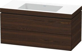 Duravit L-Cube Waschtischunterschrank c-bonded, wandhängend, Braun Matt, B: 100 cm, T: 48 cm, H: 50 cm - Bild 1