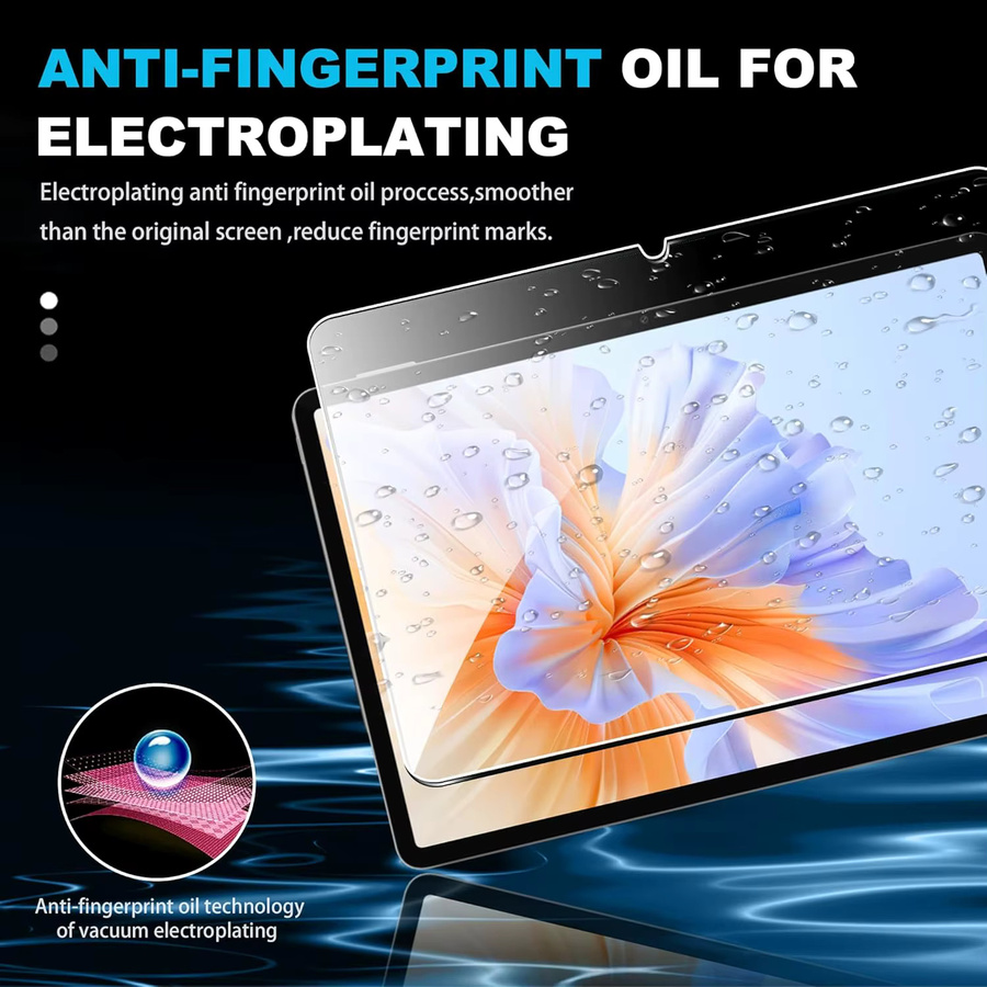 Honor Displayschutzfolie aus gehärtetem Glas für Honor Pad V9 (11,5 Zoll) 2024, transparent, HD, 9H Härte, Anti-Fingerabdruck und blasenfrei - Bild 2