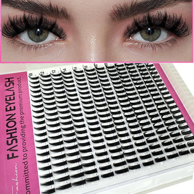 Neue Spikes-Wimpern, Black, Unisex, 10–20 mm, Cluster-Wimpern - Bild 1