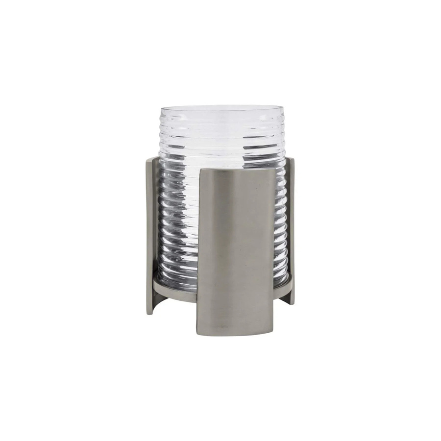 House Doctor Kerzenhalter Indie silber rund Durchmesser: 14 cm, Höhe: 20 cm - Bild 1