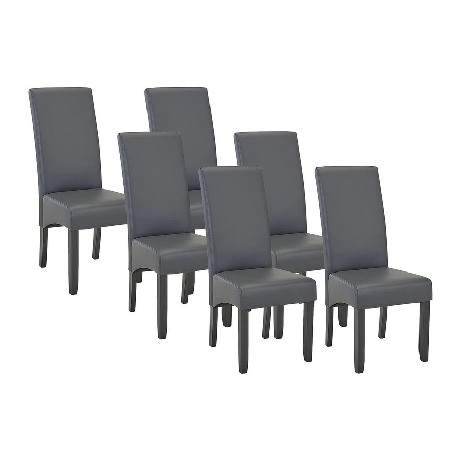 Vente-unique Stuhl Rovigo in Grau aus Kunstleder mit Kaltschaum-Polsterung, Höhe: 107 cm, Breite: 47 cm, Tiefe: 63 cm - Bild 2