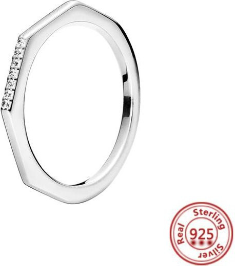 Ring 925 Silber, Daisy Blume Muster, Zirkonia, Damen - Bild 1