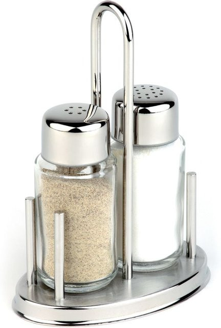 APS Menage UNIT in Silber und Transparent, Breite: 6,8 cm, Höhe: 15 cm - Bild 1