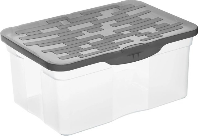 Rotho Box Ranger A4 Aufbewahrungsbox Transparent/Grau - Bild 1