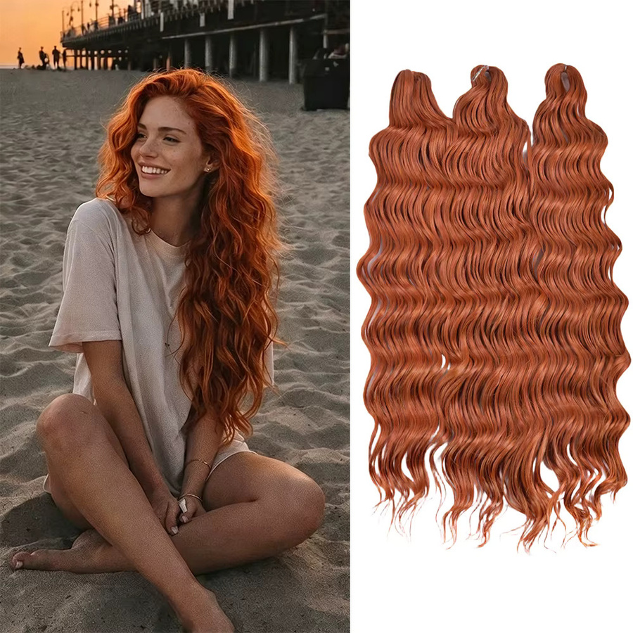 Chorliss Haarverlängerungen Wasserwellen-Twist, 24 Zoll, Ingwer, Damen - Bild 6