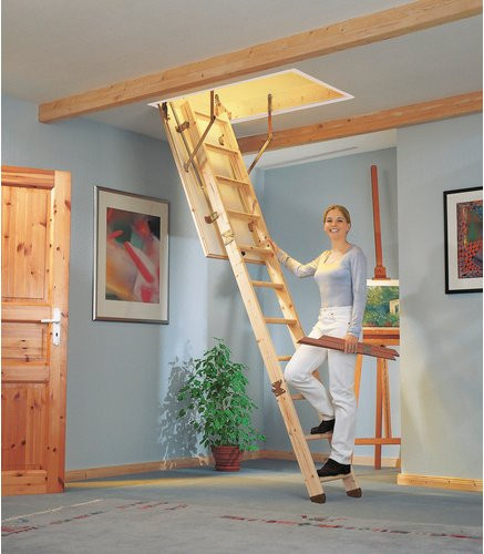 Dolle Bodentreppe Kompakt Set aus Fichtenholz in Beige, B/T: 120 x 60 cm, maximale Raumhöhe: 285 cm, U-Wert: 1,3 W/(m²K) - Bild 2