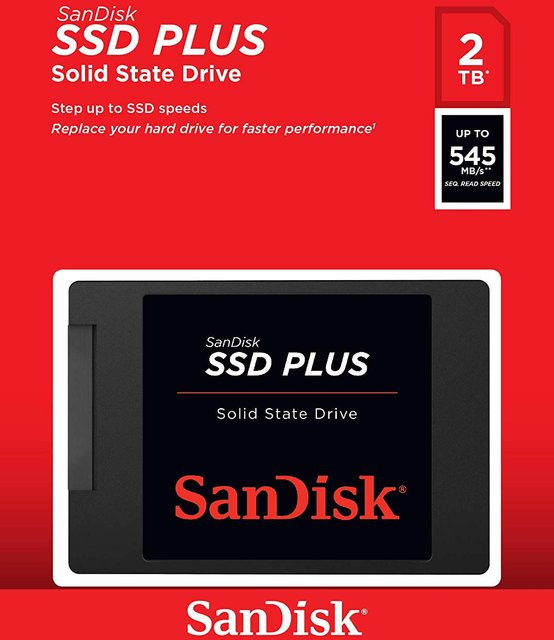 SanDisk SSD PLUS Interne SATA SSD 2 TB, 2.5 Zoll, Schwarz - Bild 2