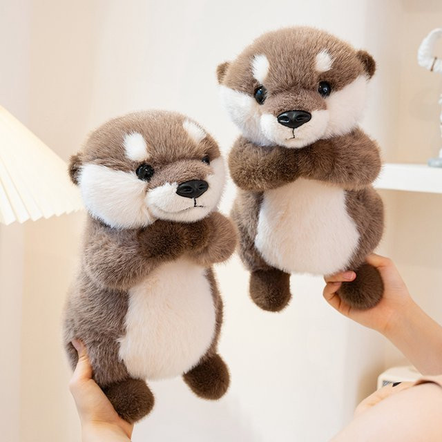 Gegemuchen Otter Plüsch Spielzeug, mit magnetischer Kraft, braun - Bild 1