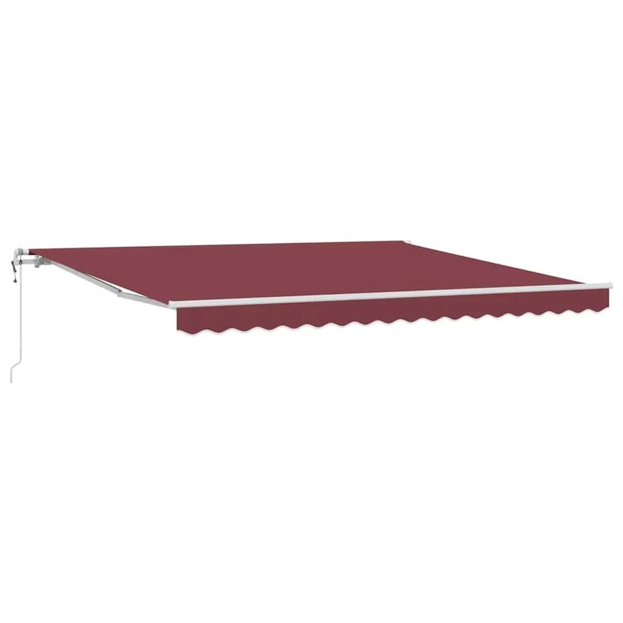 vidaXL Automatische Markise mit Motor in Burgunderrot aus Aluminium und Polyester, B/T: 400 x 300 cm - Bild 2