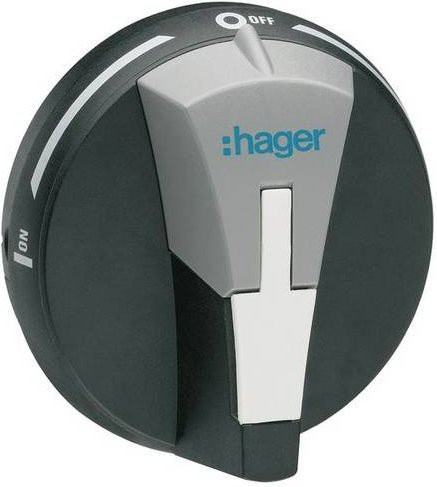 Hager Drehantrieb HZC016 in Schwarz und Grau - Bild 1