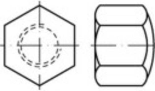 TOOLCRAFT 118850 Sechskant-Hutmuttern M8 DIN 917 aus Stahl, galvanisch verzinkt, Silber, 100 Stück - Bild 1