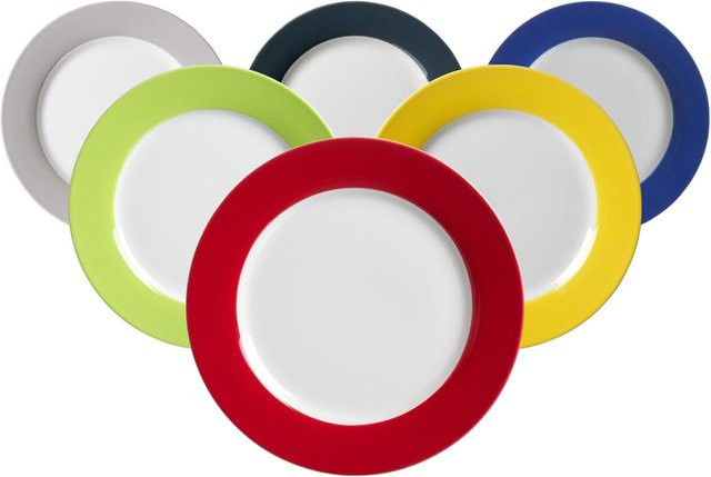 Ritzenhoff & Breker Dessertteller Doppio Multicolour 6er Set Durchmesser: 20,5 cm - Bild 1