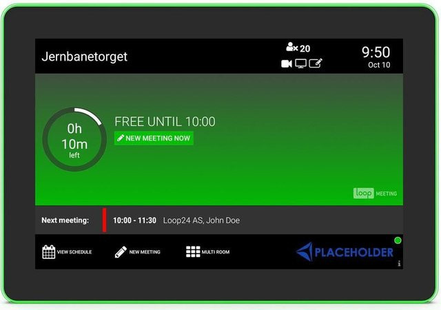 Loop24 LM-8058 Besprechungsraum-Display mit 20,3 cm (8 Zoll) LED, 1280 x 800 Pixel, Wi-Fi 6, Bluetooth und NFC in Schwarz - Bild 1