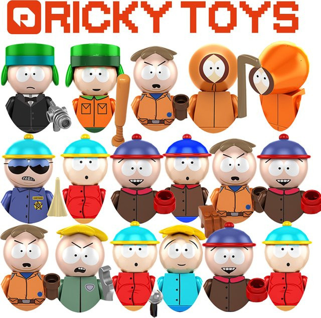 Hot Toys Mini Bricks Bausteine South Park und Hazbin Hotel Figuren in Mehrfarbig - Bild 1