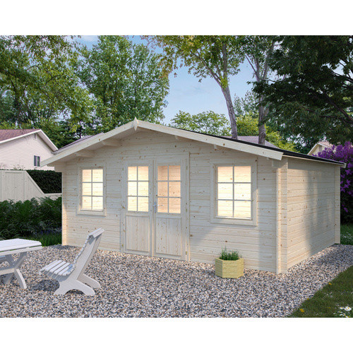 PALMAKO Blockbohlenhaus Klara aus Holz in Braun, B/H/T: 518 x 245 x 420 cm - Bild 2