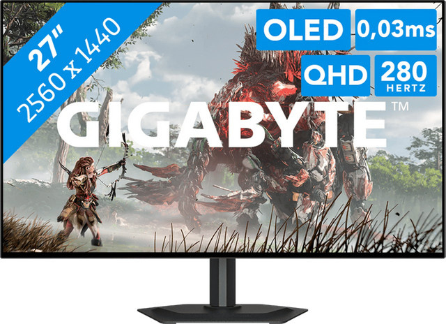 Gigabyte MO27Q28GR OLED Gaming-Monitor, 27 Zoll, QHD 1440p, Schwarz - Bild 2
