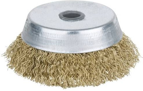 KS Tools BRONZEplus Topfbürste aus Zinnbronzedraht, gewellt, Farbe: Bronze/Gold, Durchmesser: 8,5 cm - Bild 1