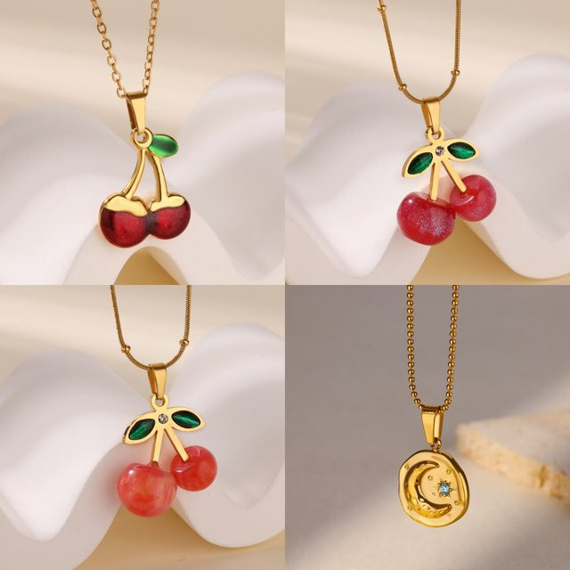 HPTOTMG Halskette Edelstahl, Gold, Zirkonia, Perle, Damen - Bild 1