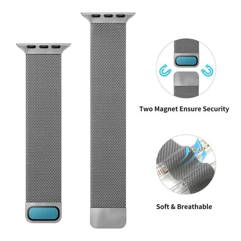 Jansin Uhrenarmband Edelstahl, Milanese Loop, Unisex - Bild 2