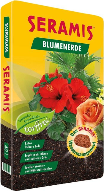 Seramis Torffreie Blumenerde für Grün- und Blühpflanzen, 40 l - Bild 1