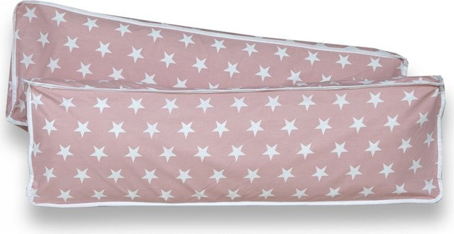 TiCAA 2-teiliges Rückenkissen-Set für Kinderzimmer mit Sternen-Motiv in Pink aus Baumwolle - Bild 1