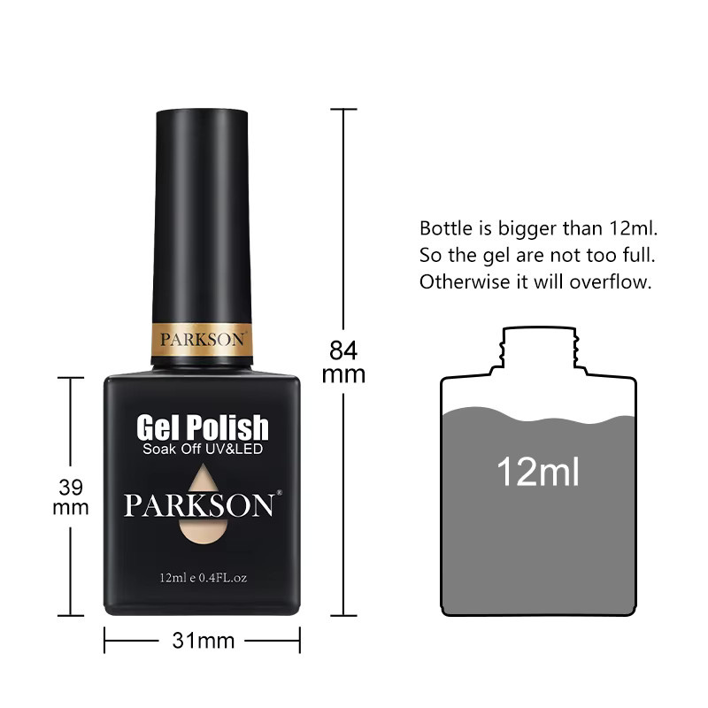 Parkson Nagel-Gel-Lack, 12 ml, Gelb Grün Rosa, Semi-Permanent - Bild 4
