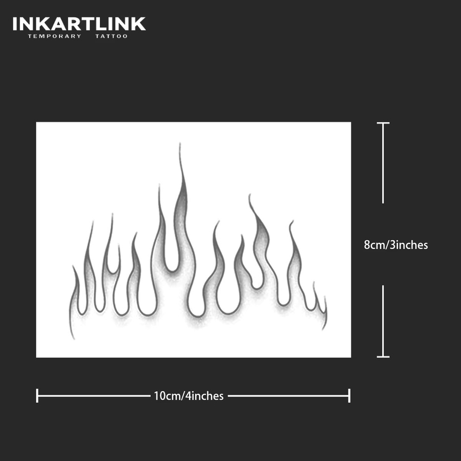 INKARTLINK Temporäres Flammen-Tattoo, wasserfest, semi-permanent - Bild 4