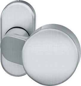 FSB Rahmentür-Knopf 07 0809 aus Edelstahl in Silber, 4-kant, 9mm feststehend - Bild 1